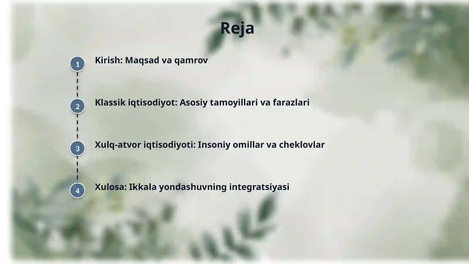 Klassik va xulq-atvor iqtisodiyoti yondashuvlari farqi 2