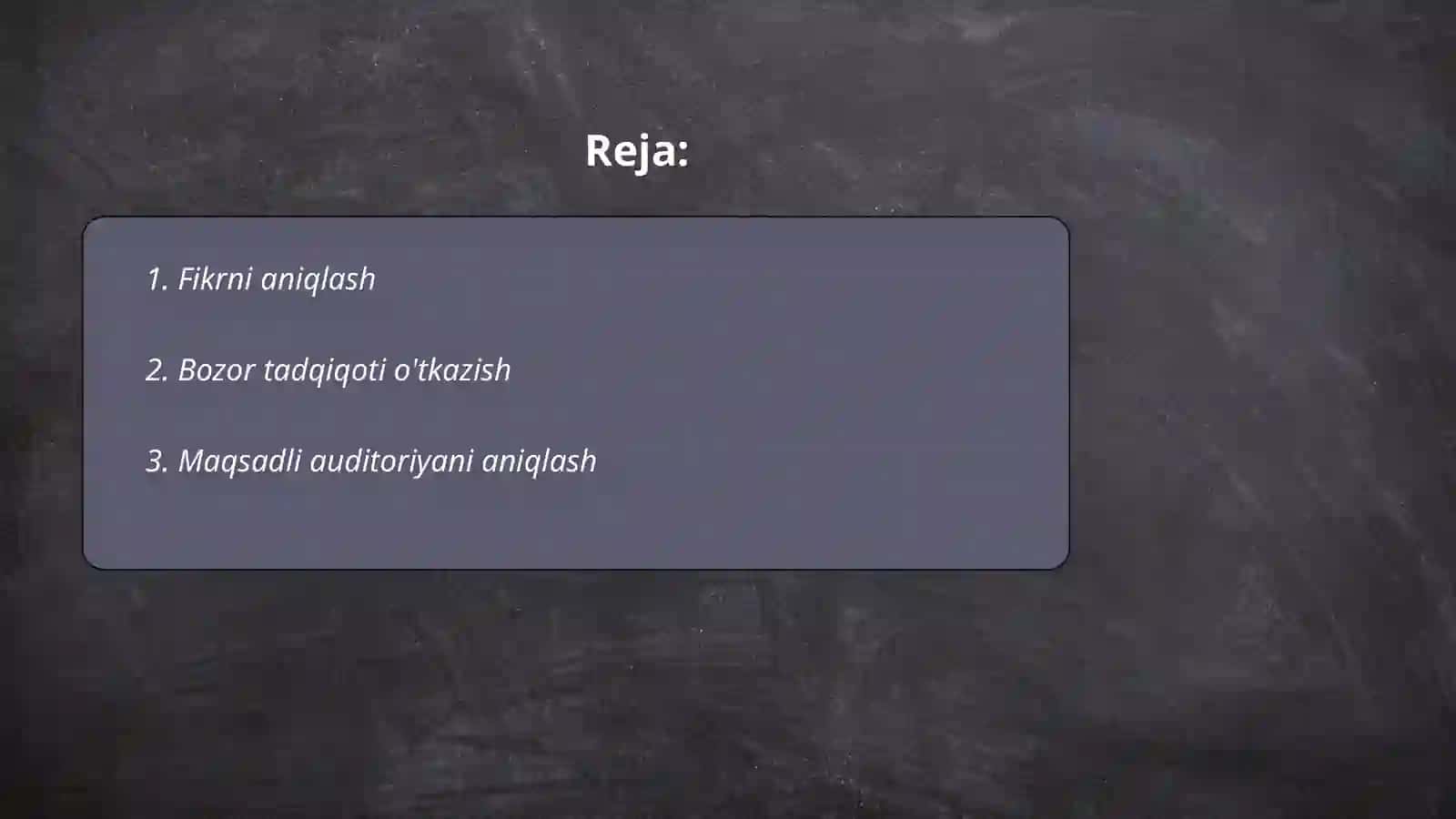 Fikrni aniqlash 2