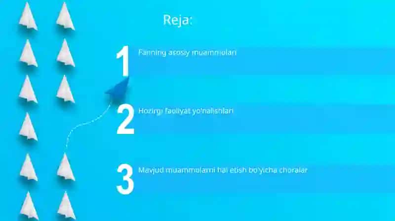 Fanning asosiy muammolari 2