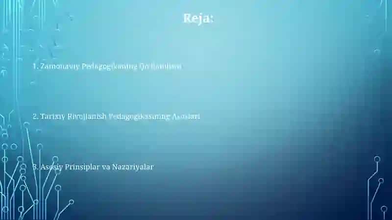 Rivojlanishning pedagogik talim nazariyasi 2