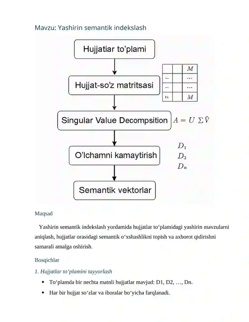 Yashirin semantik indekslash 2