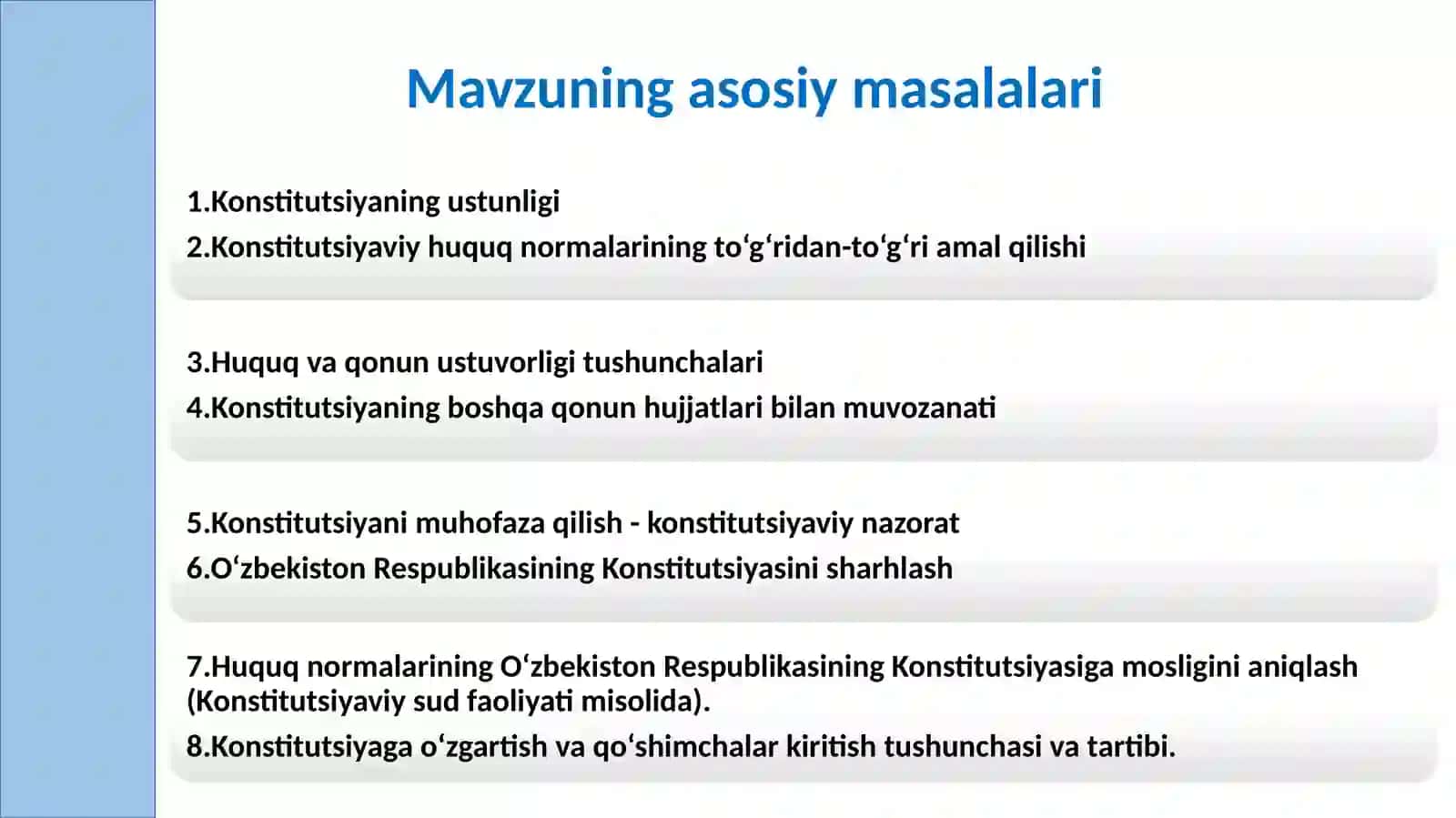 KONSTITUTSIYANING USTUNLIGI VA MUHOFAZASI 2