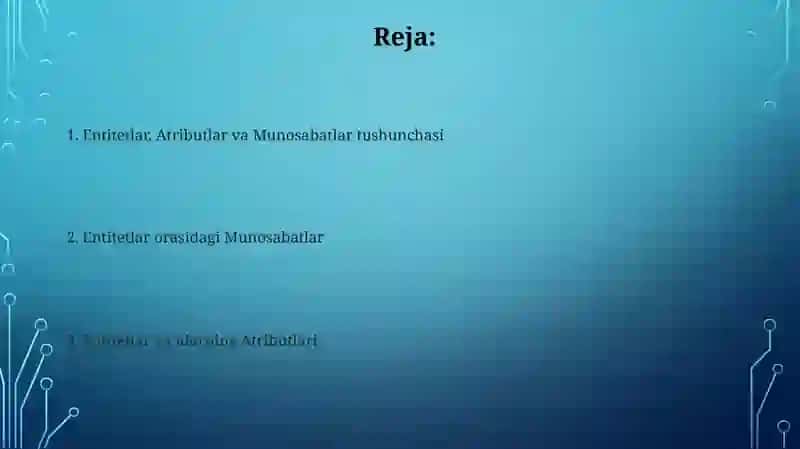Munosabatlar tushunchasi 2