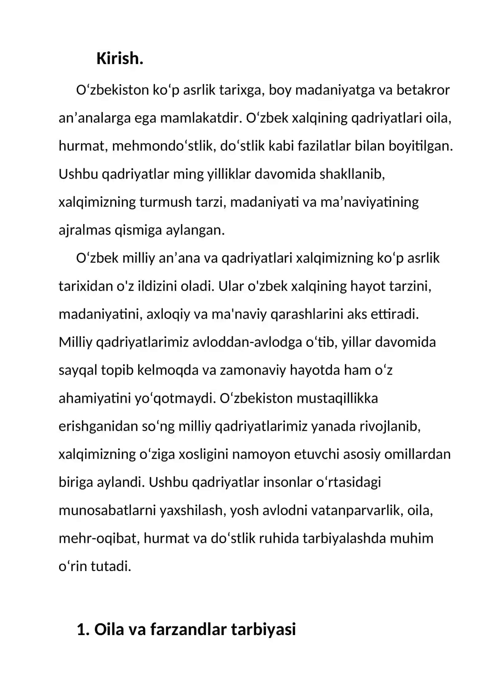 O'zbek Milli Anaana Va Qadryatlari 2