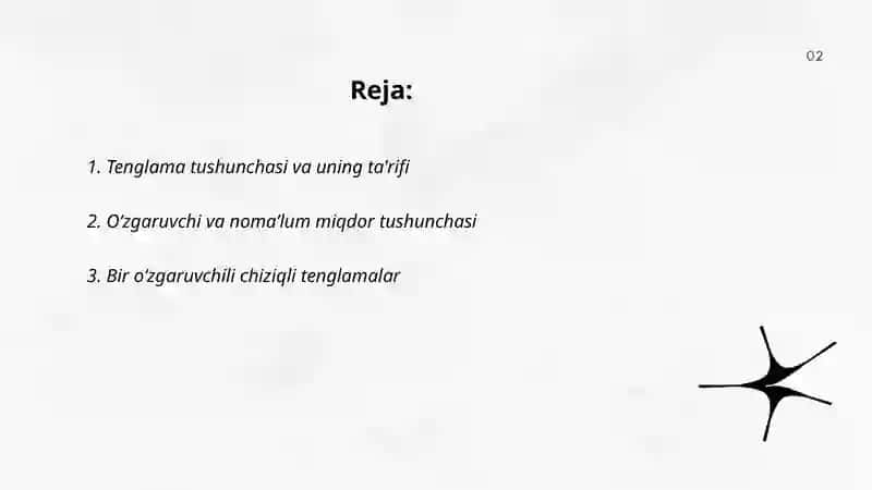 Tenglama tushunchasi va uning ta'rifi 2