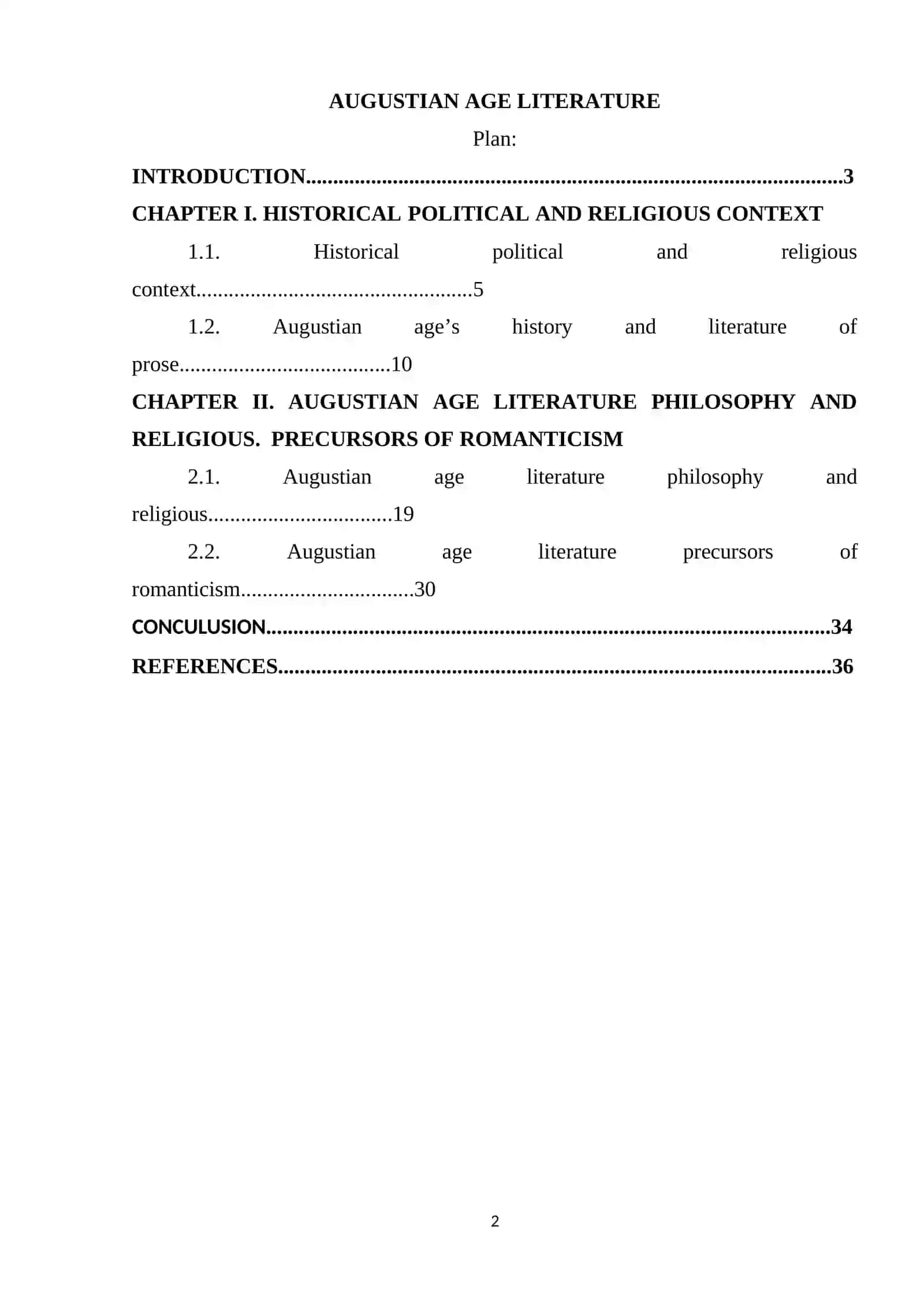 Augustian Age Literature Course Paper 2