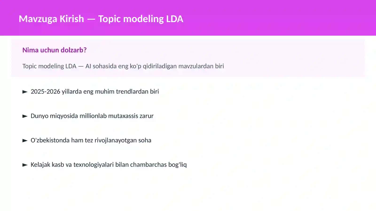 AI | NLP TABIIY TIL QAYTA ISHLASH 2