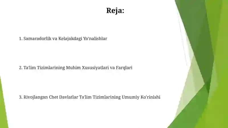 Rivojlangan xorijiy davlatlarda ta'lim tizimi 2