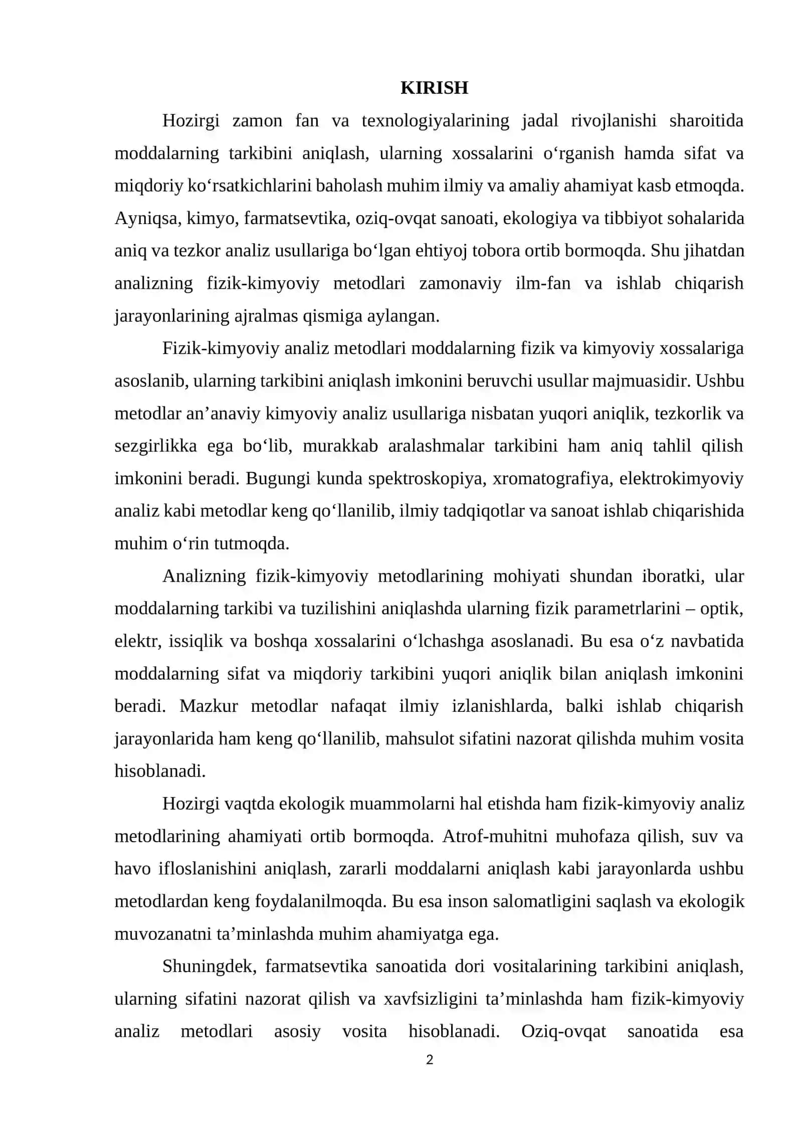Analizning fizik-kimyoviy metodlarining mohiyati 2