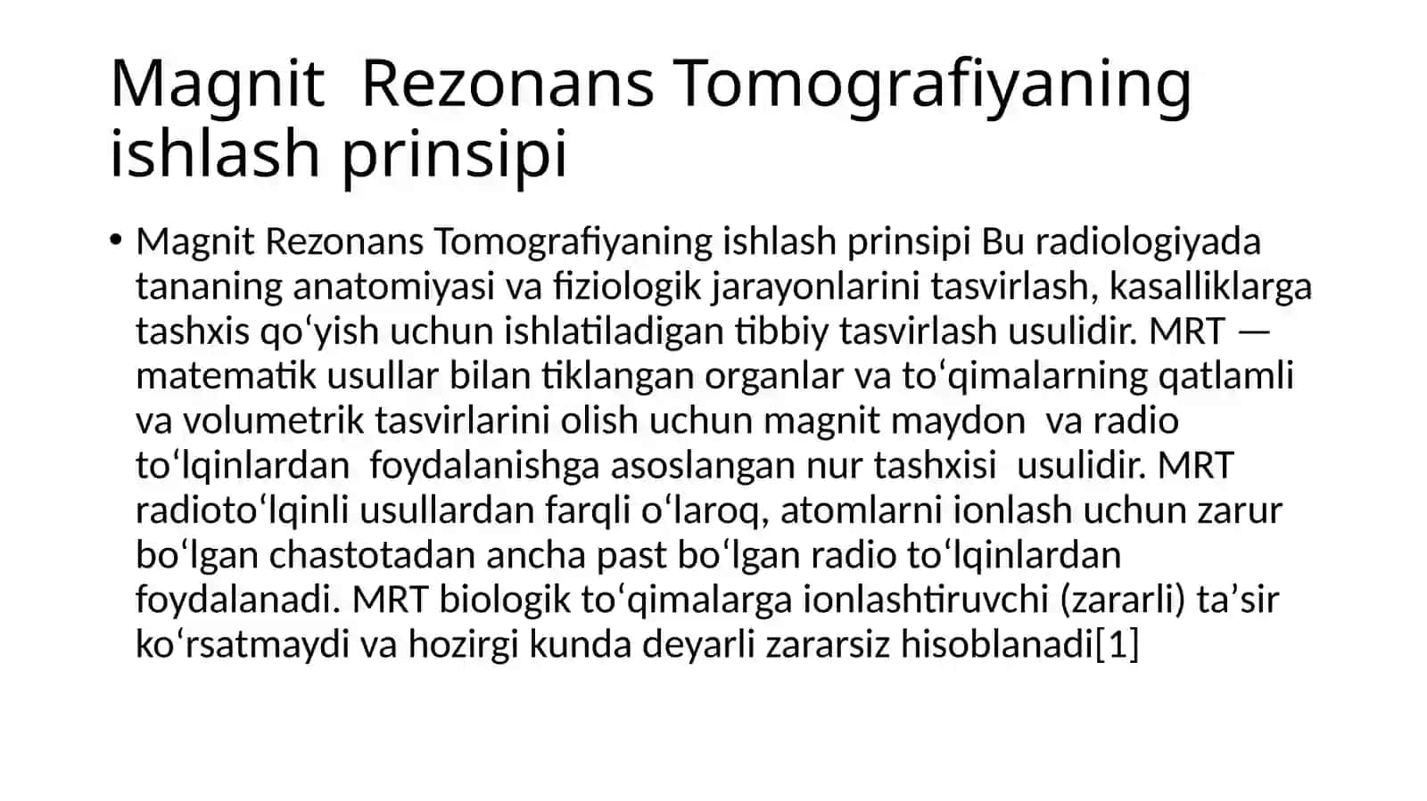 Magnetikrezonanstomografiya 2