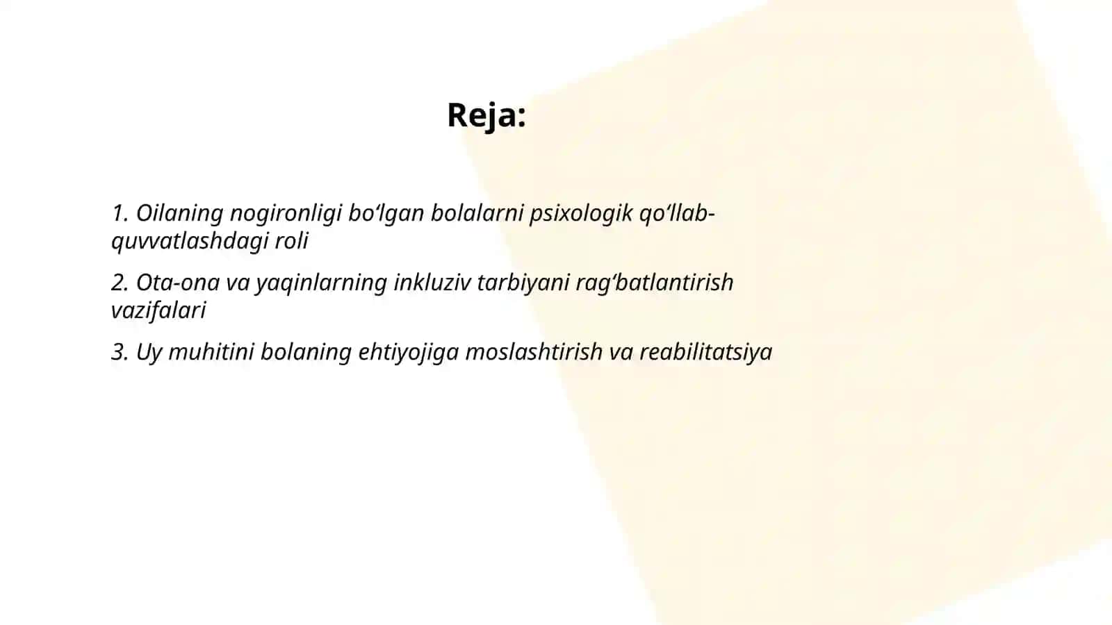 Nogironligi boʻlgan bollarni ijtimoiylashtirishda oila va jamiyatning vazifalari 2
