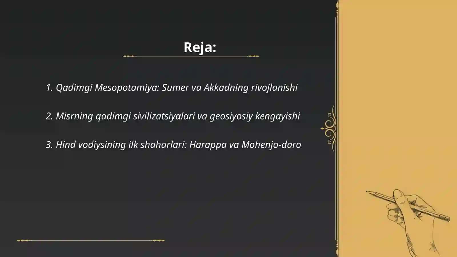 Qadimgi Sharq sivilizatsiyalari davri. Oykumenaning kengayishi 2