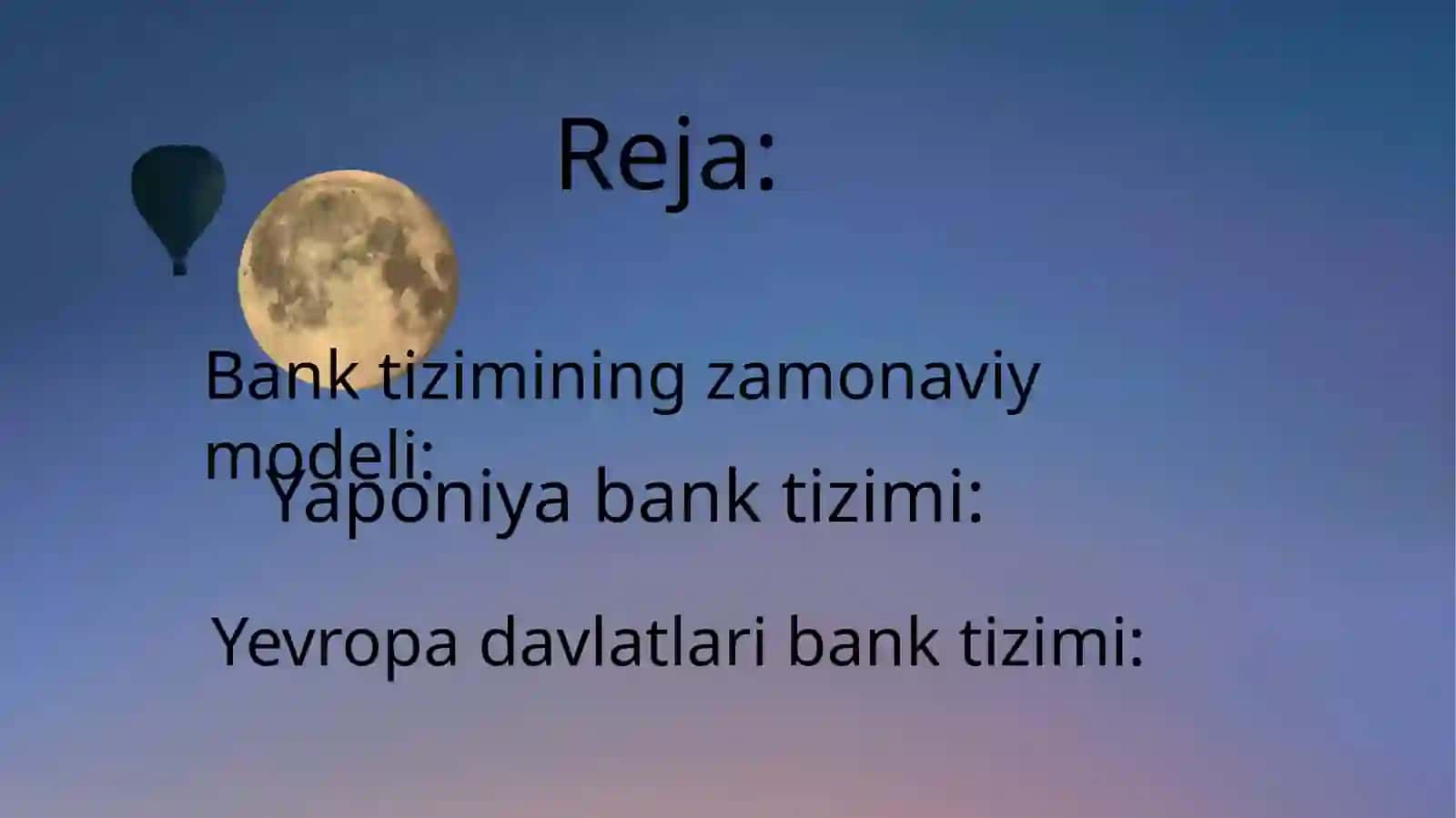 Yevropa davlatlari Aqsh, Yaponiya va boshqa davlatlarning bank tizimi 2