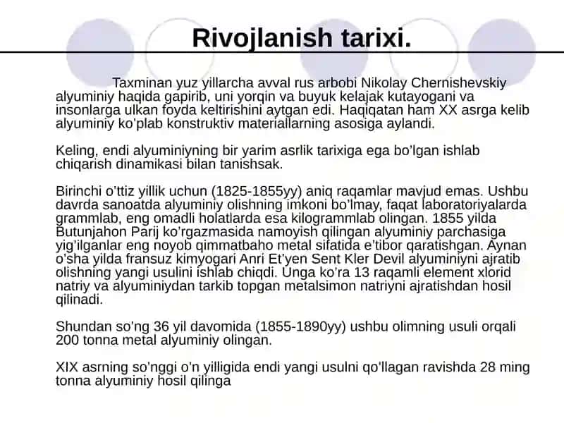 Yassi aliminiy hosil qilish 2