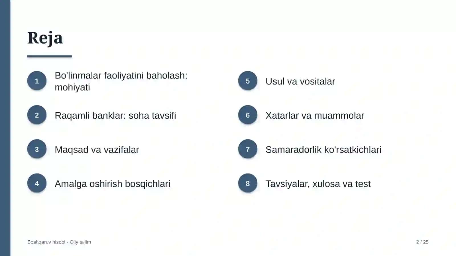 raqamli banklarda bo'linmalar faoliyatini baholash 9295 2