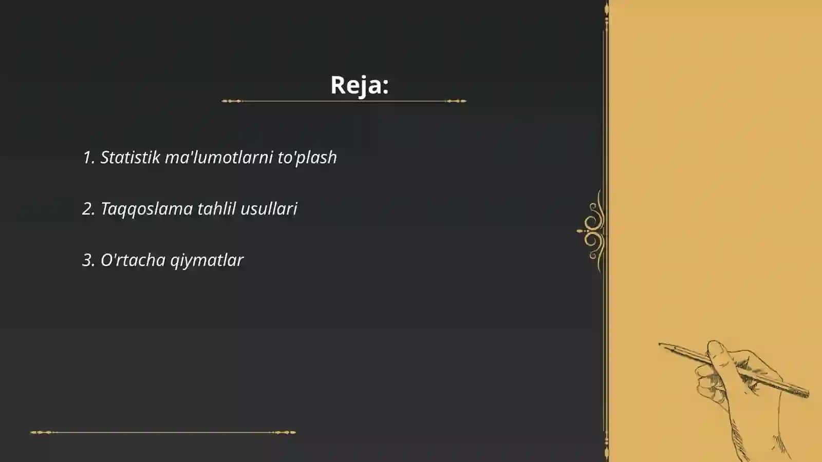 Statistik korsatkichlar 2