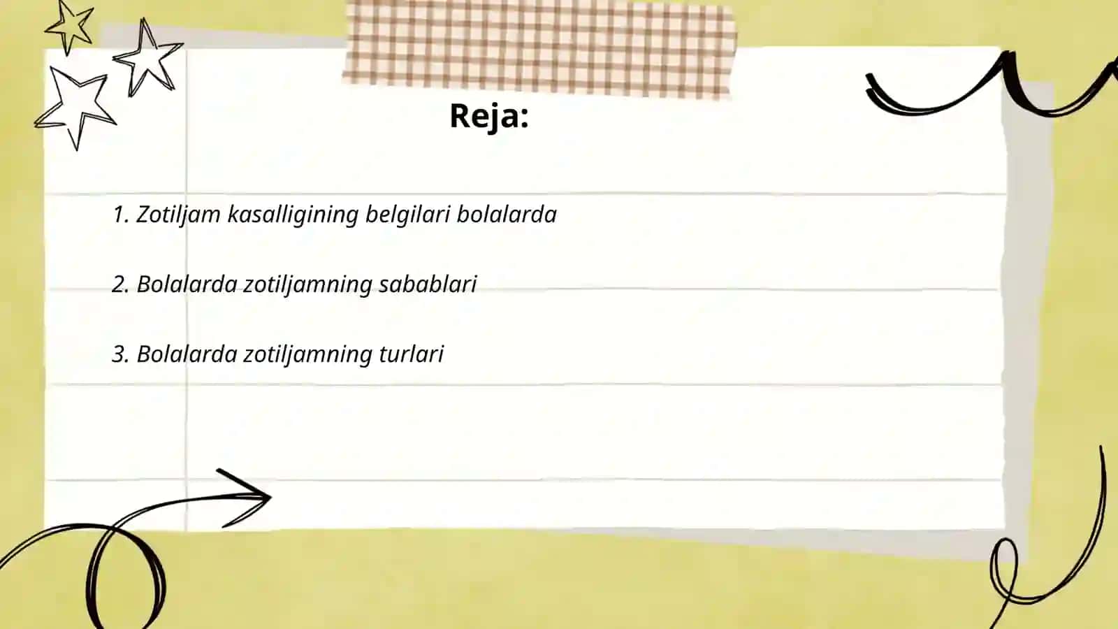 Bolalarda zotiljam kasalligi, baholash, tasniflash va davolash taktikasi 2