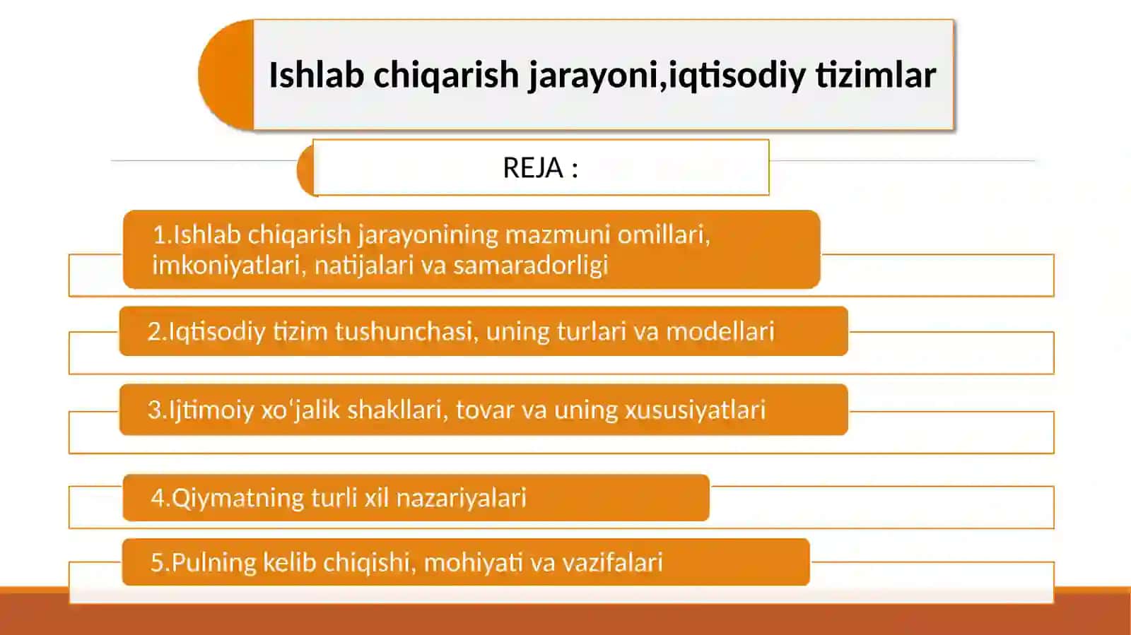Ishlabchiqarish jarayoni, iqtisodiy tizimlar 2