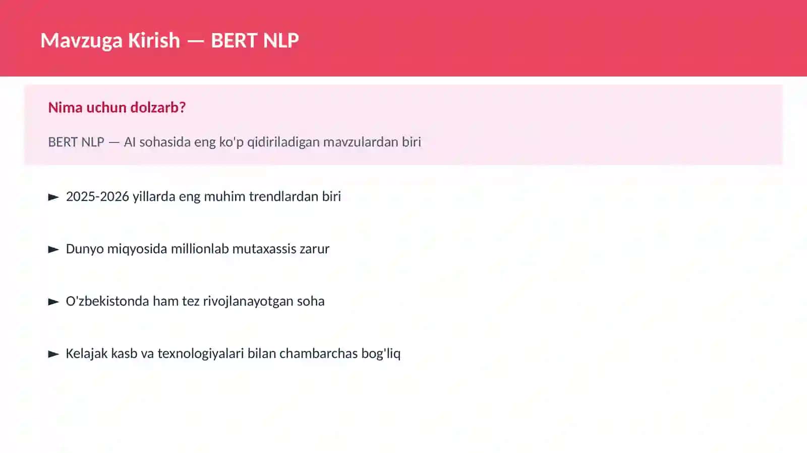 BERT NLP 2