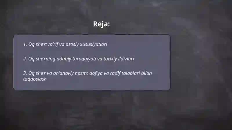 Oq she’r: taʼrif va asosiy xususiyatlari 2