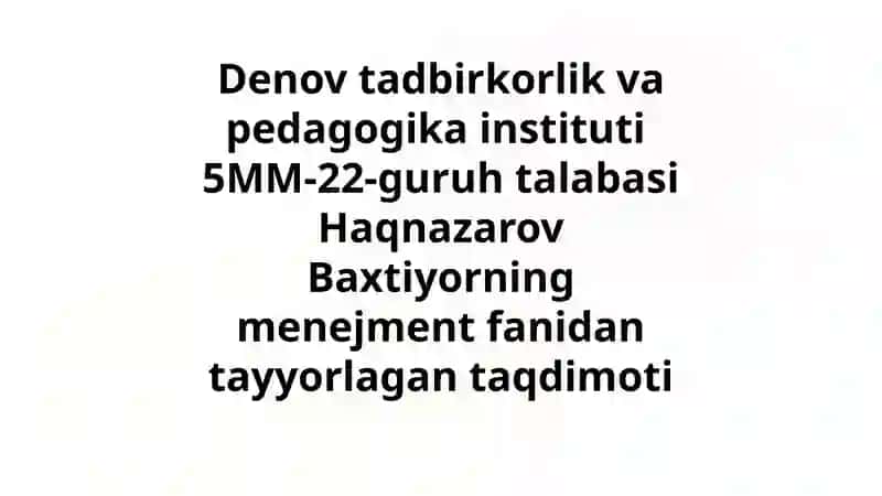 Boshqaruv hujjatlari 2