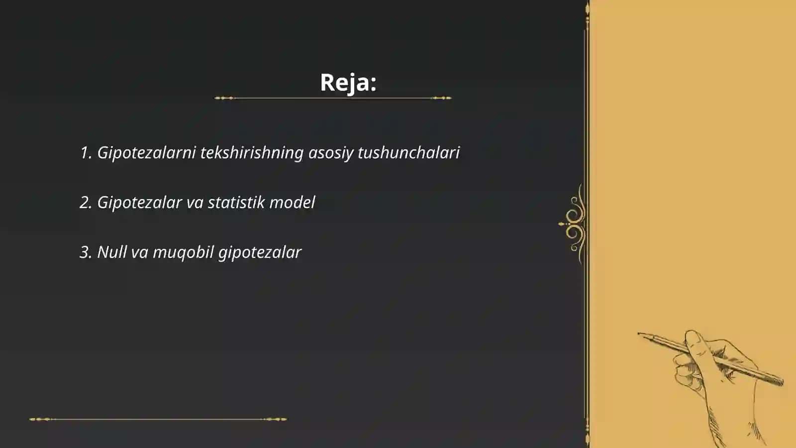 Gipotezalarni tekshirish 2