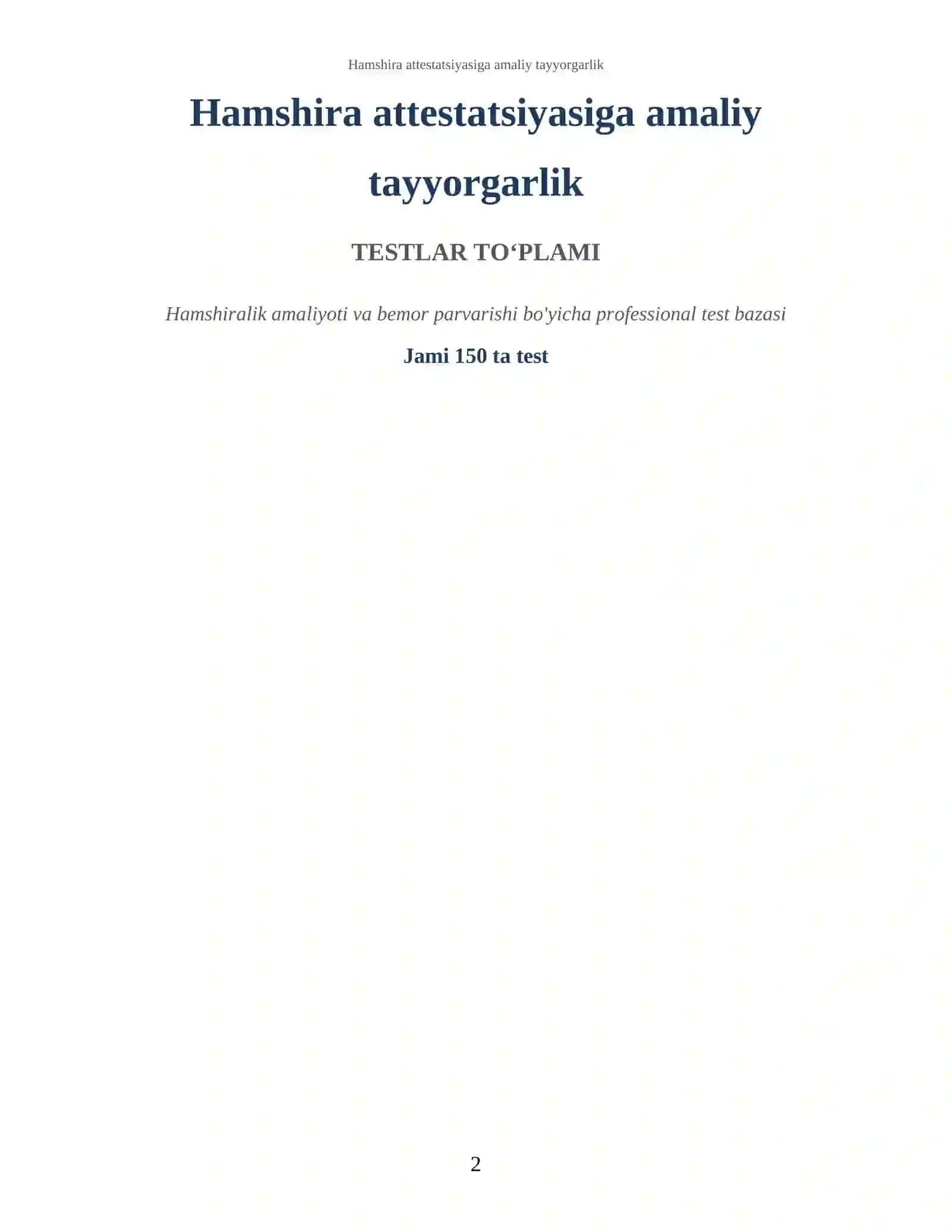 Hamshira attestatsiyasiga amaliy tayyorgarlik 2