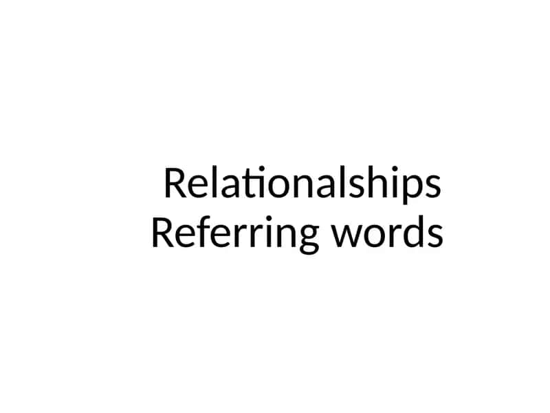 Categories of Reference Words 2