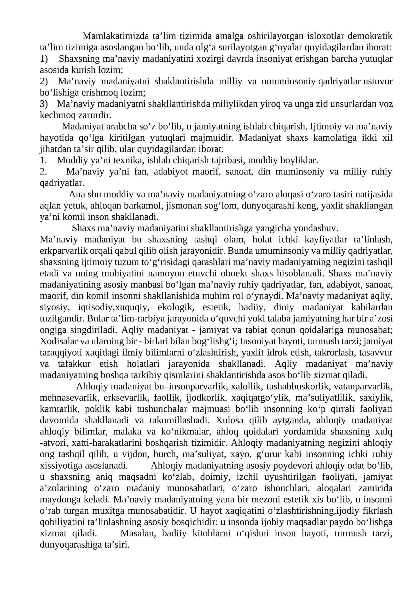 Ma’rifiy qadriyatlar va maqsadlar 2