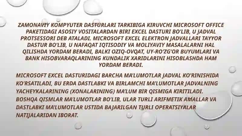MICROSOFT EXCEL 2