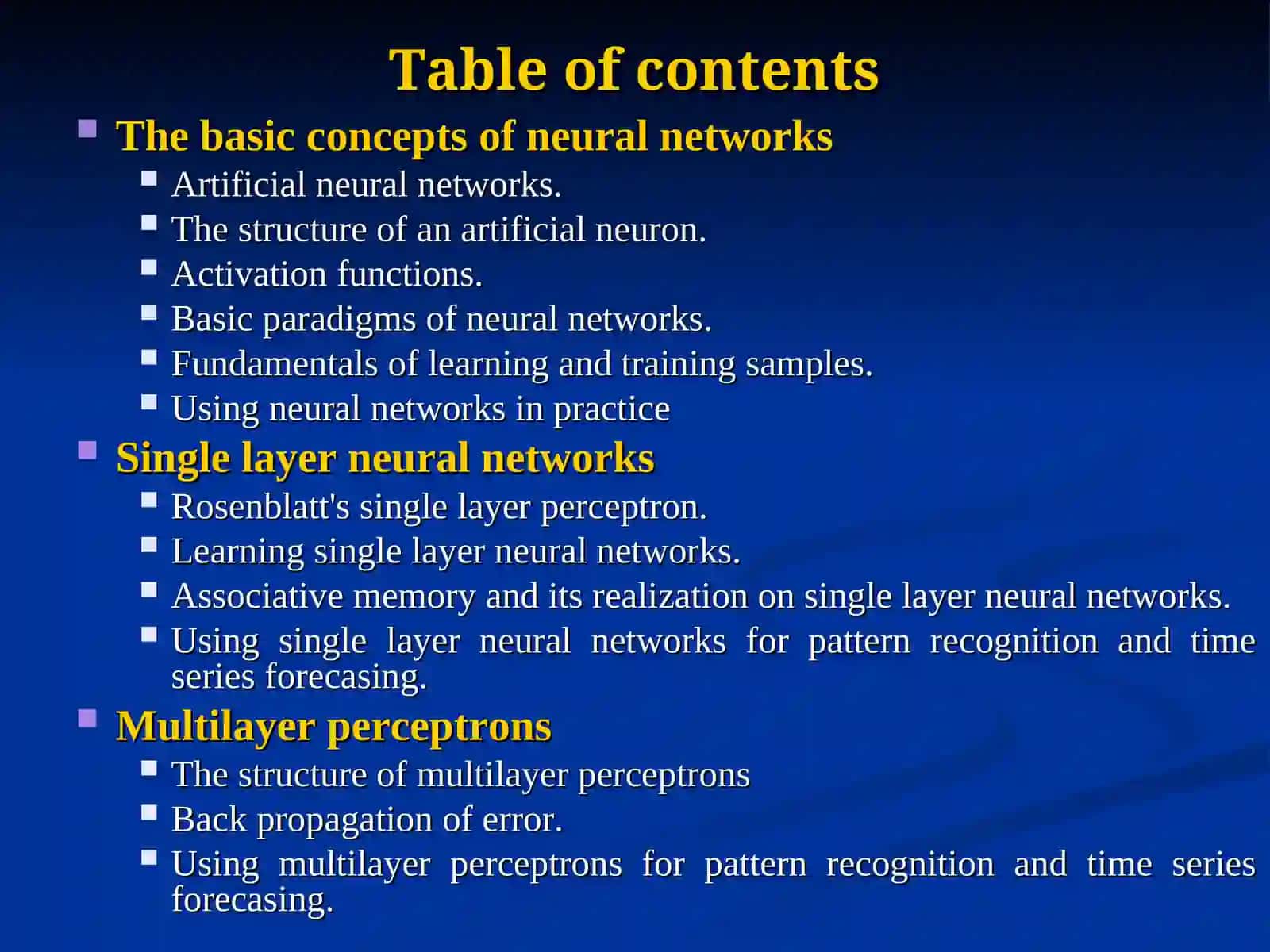 NEURAL NETWORKS 2