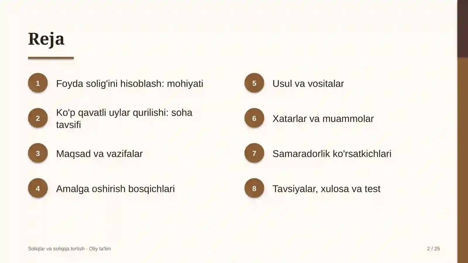 Ko'p qavatli uylar qurilishida foyda solig'ini hisoblash 2