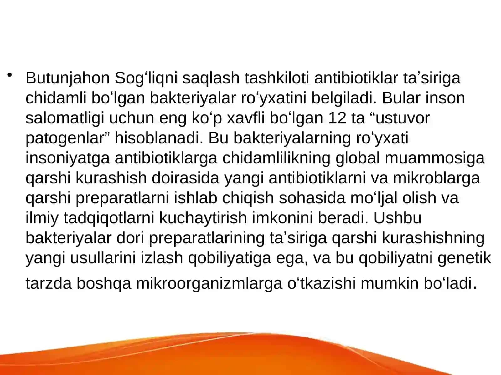 BAKTERIYALARNING ANTIBIOTIKLARGA CHIDAMLI SHAKLLARINI PAYDO BO`LISH MEXANIZMLARI 2