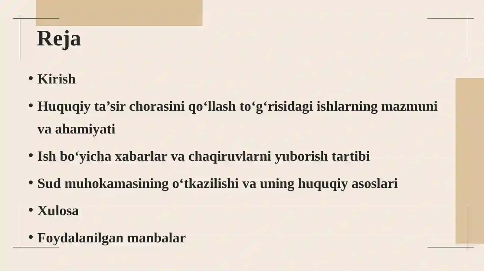 Huquqiy ta’sir chorasini qo‘llash to‘g‘risidagi ish bo‘yicha xabarlar va chaqiruvlar 2