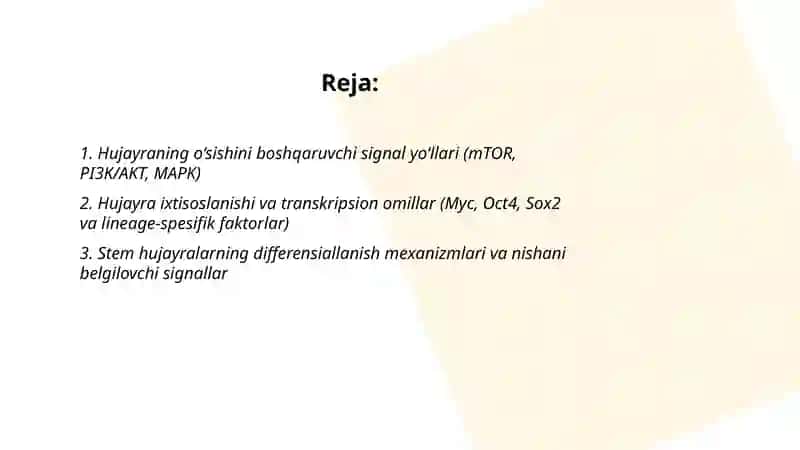 Hujayraing ŏsishi ixtisoslanishini ŏrganish 2