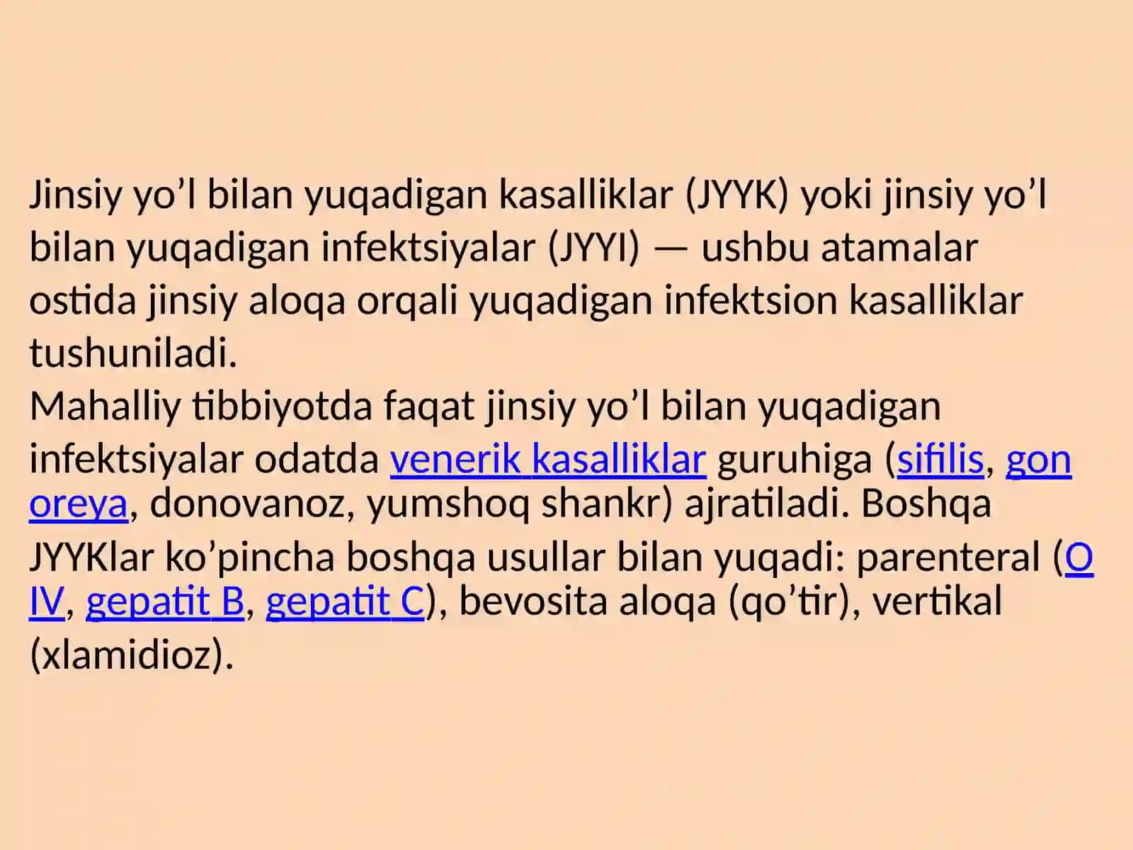 JINSIY YO’L BILAN YUQADIGAN INFEKTSIYALAR 2