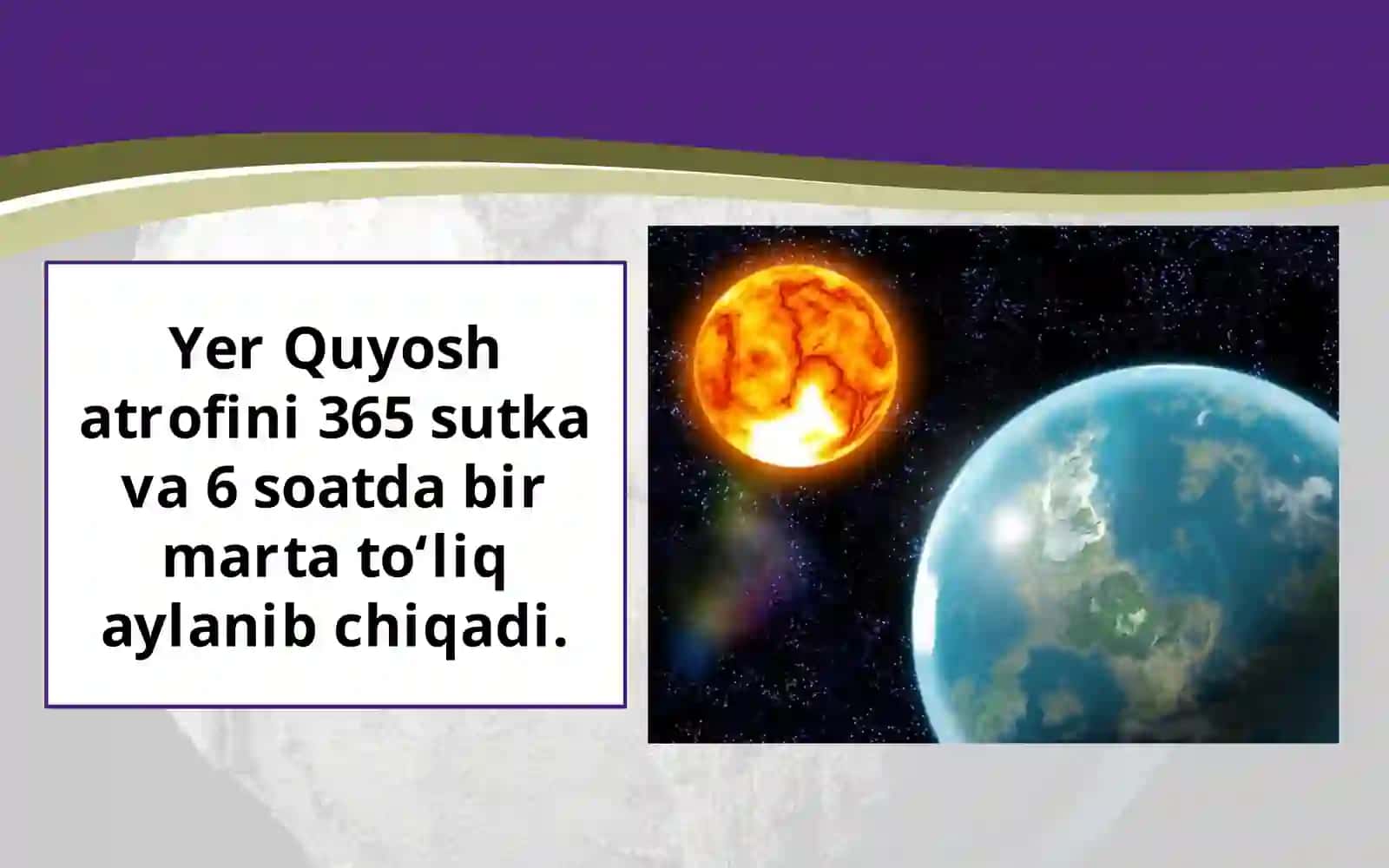 Yerning Quyosh atrofida aylanishi 2