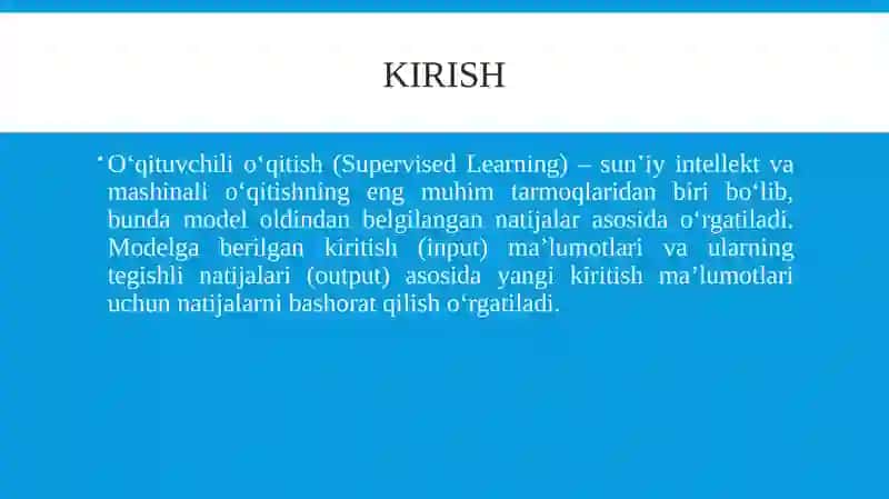 O'qituvchi o'qitish 2
