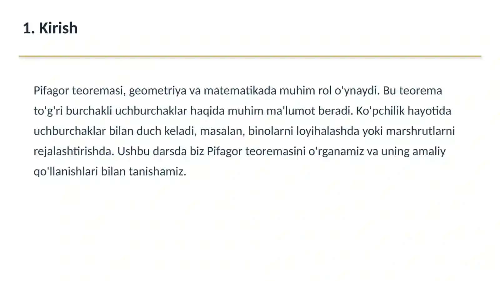 PIFAGOR TEOREMASI 2