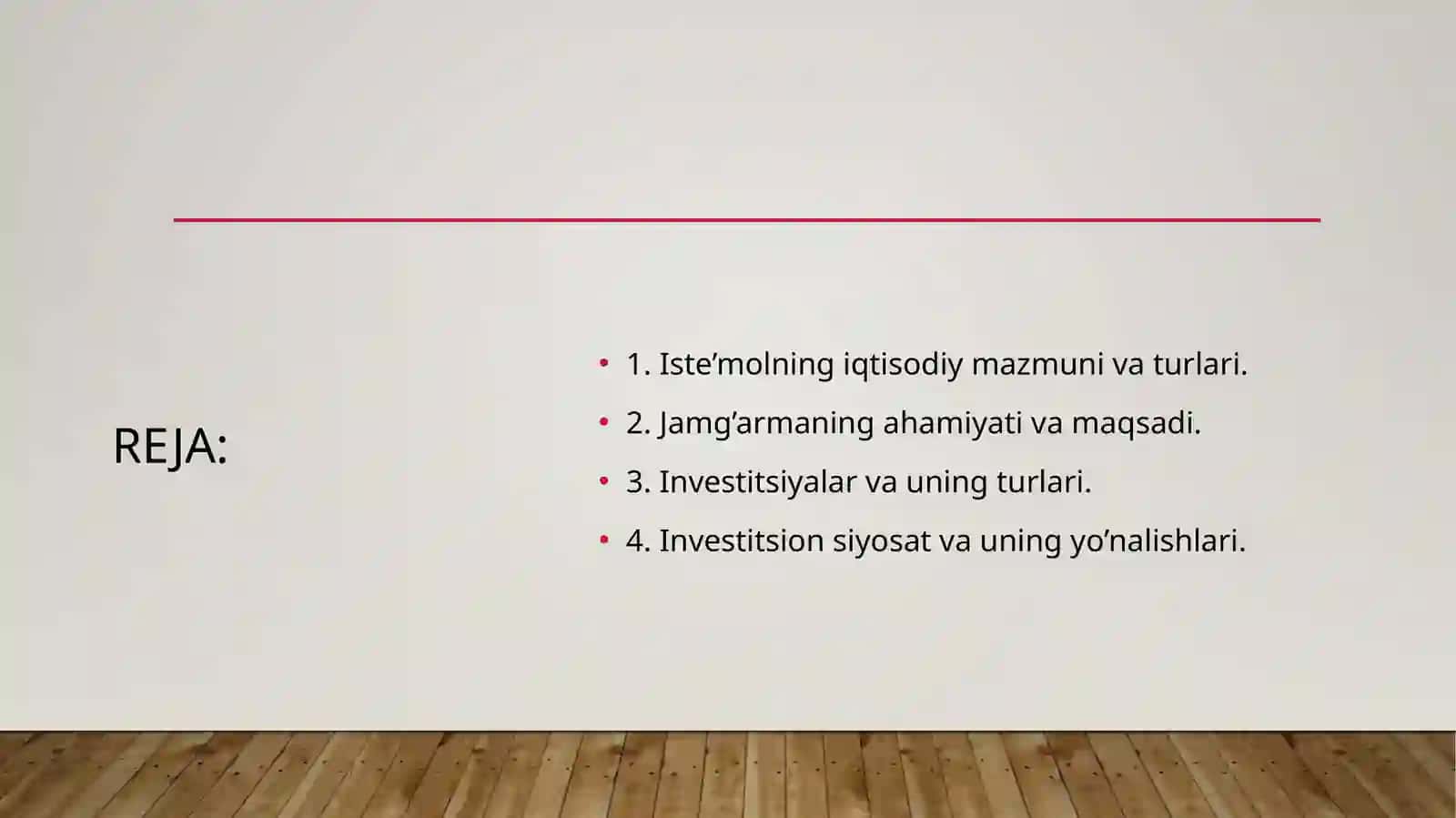 Iste'mol, jamg'arma va investitsiyalar 2