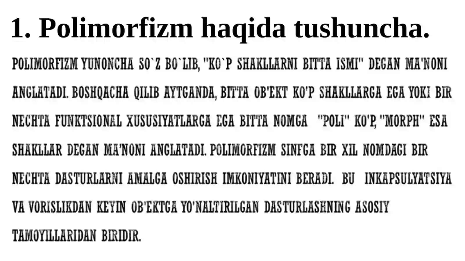 C# tilida Ob’yektga yo`naltirilgan dasturlash 2