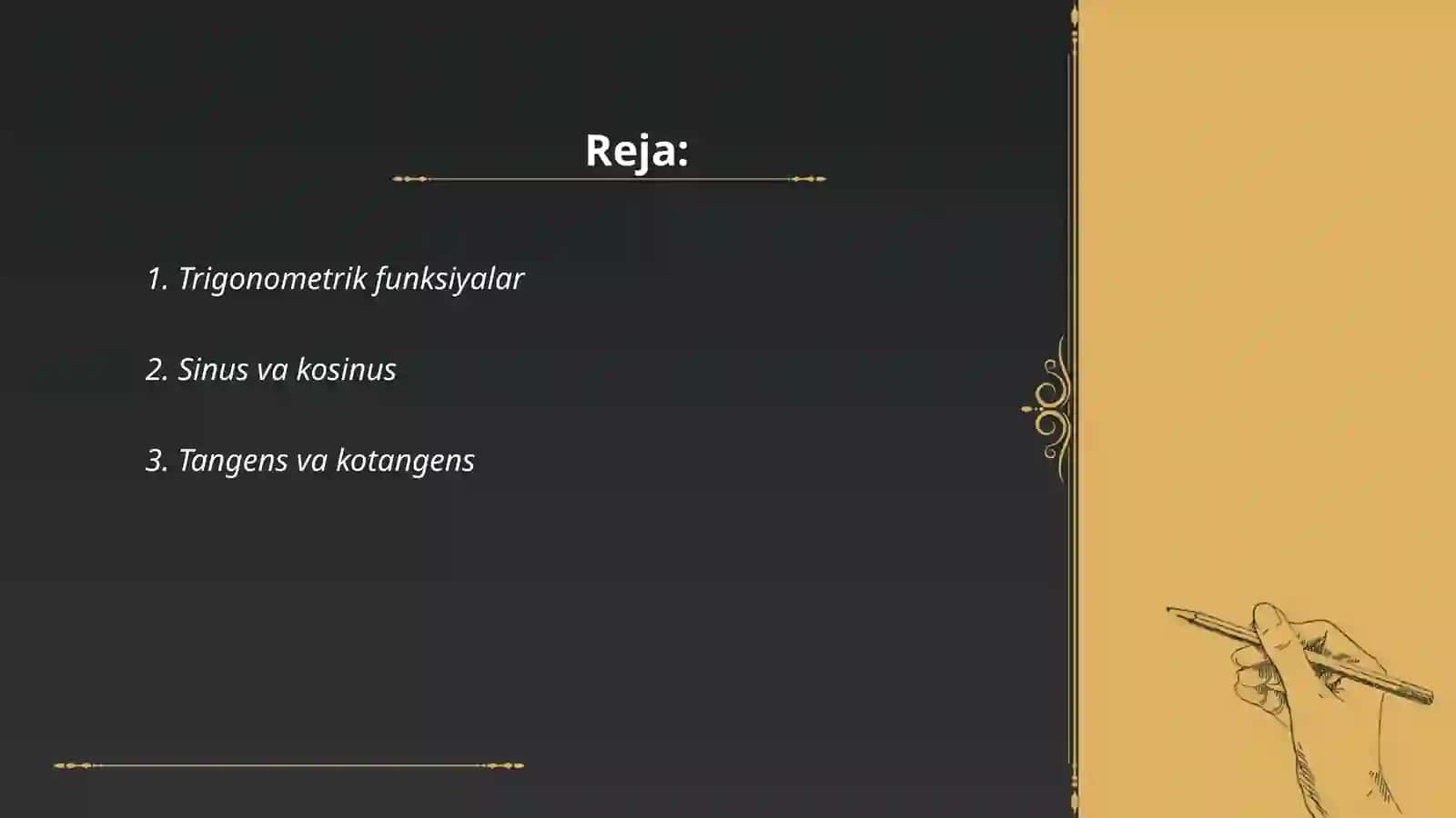 Trigonometrik ayniyatlar 2