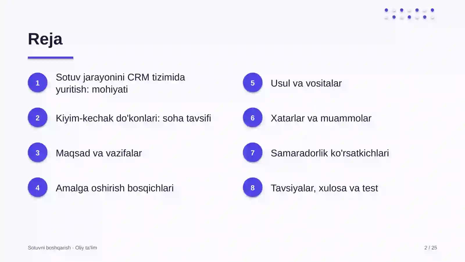 Kiyim-kechak do'konlarida sotuv jarayonini CRM tizimida yuritish 2
