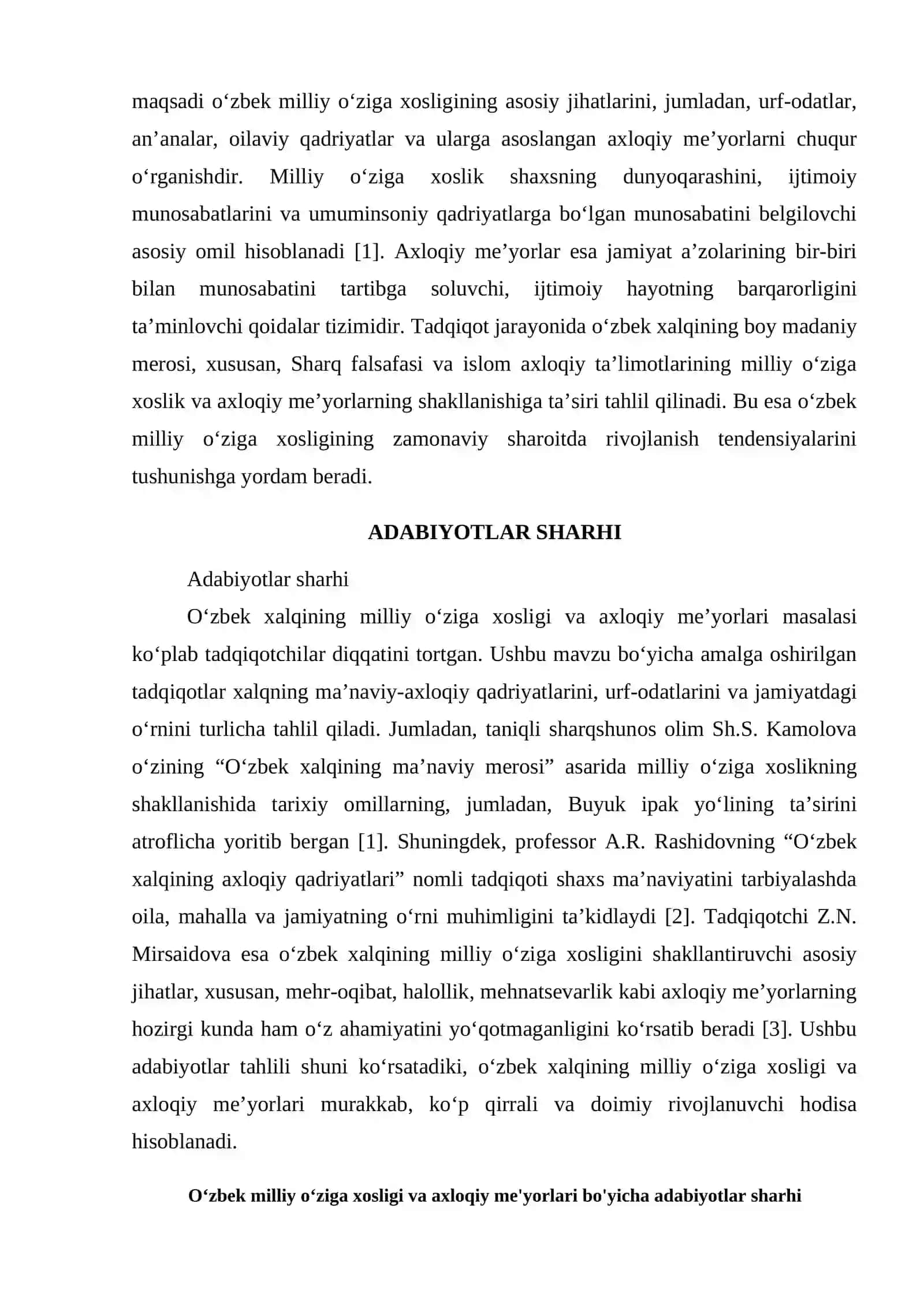 O‘ZBEK XALQINING MILLIY O‘ZIGA XOSLIGI VA AXLOQIY ME‘YORLARI 2