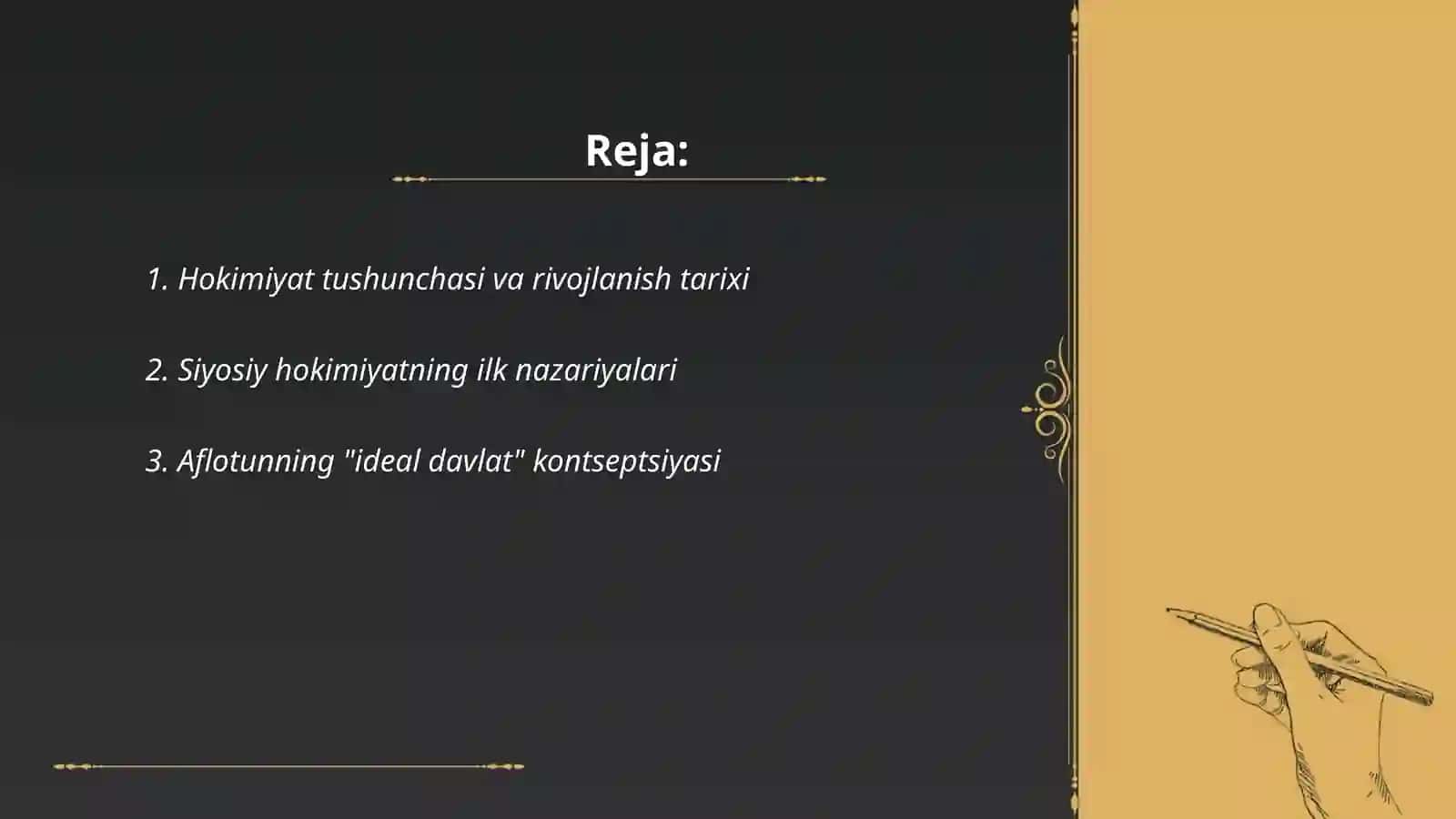 Hokimiyat haqidagi ilk siyosiy qarashlar va nazariyalarning paydo boʻlishi hamda rivojlanish bosqichlari 2