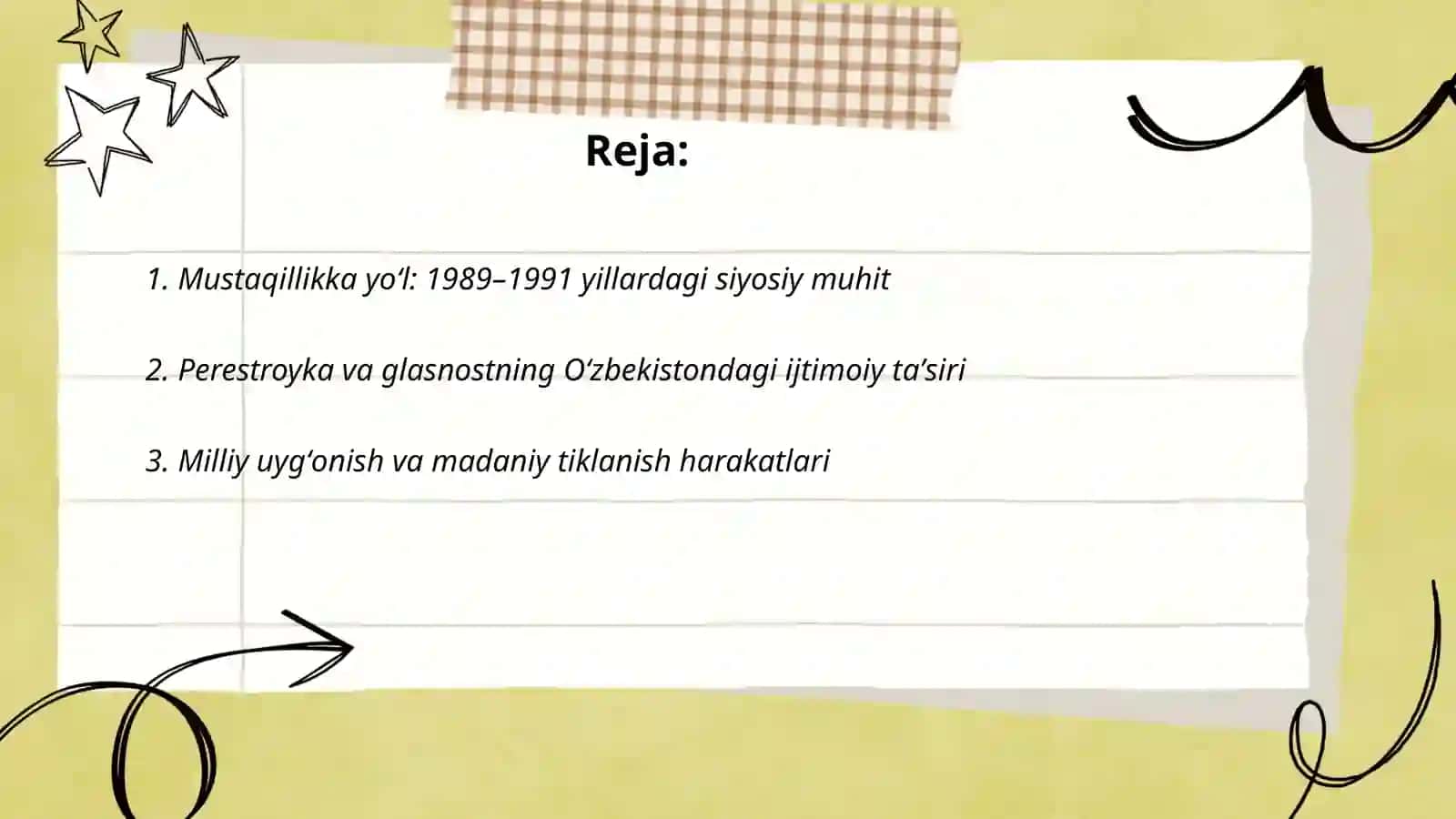 Mustaqillikka erishish arafasida Oʻzbekistondagi ijtimoiy siyosiy jarayonlar 2