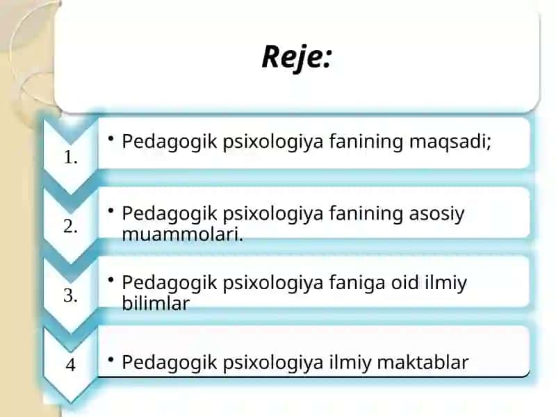 Pedagogik psixologiyasi 2