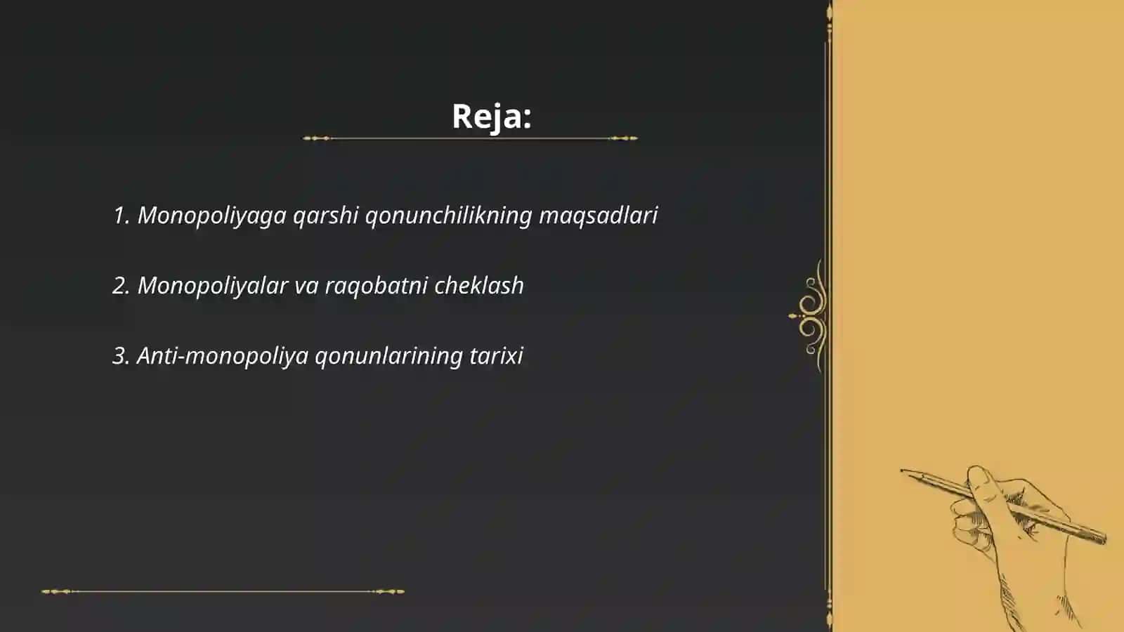 Monopoliyaga qarshi qonunchilik va ularning amal qilishi 2