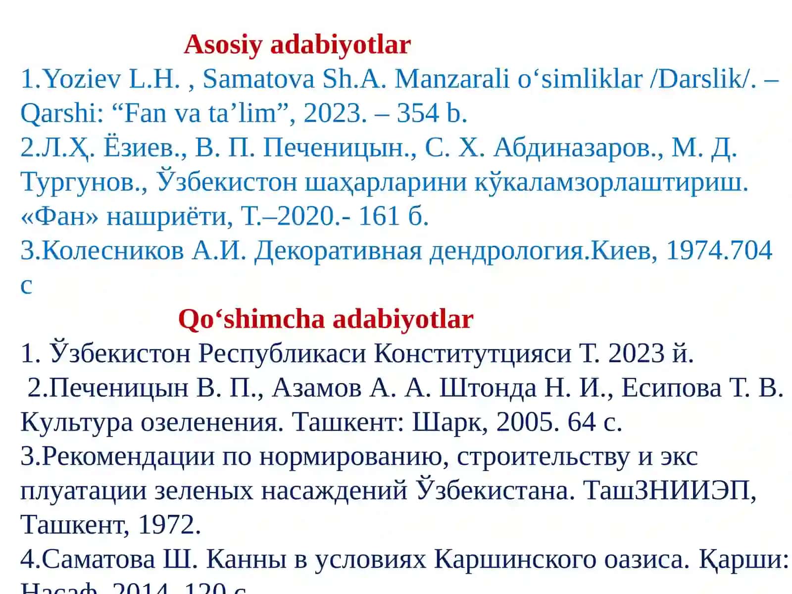 Manzarali bog’dorchilikda qo‘llaniladigan noyob yaproqli daraxtlar 2