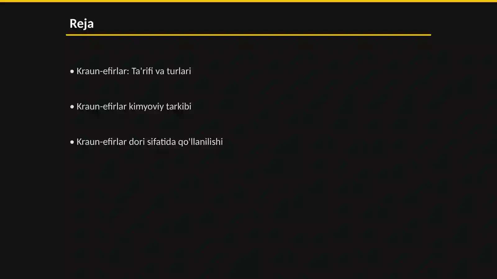 Kraun-efirlar dori vositasi sifatida 2